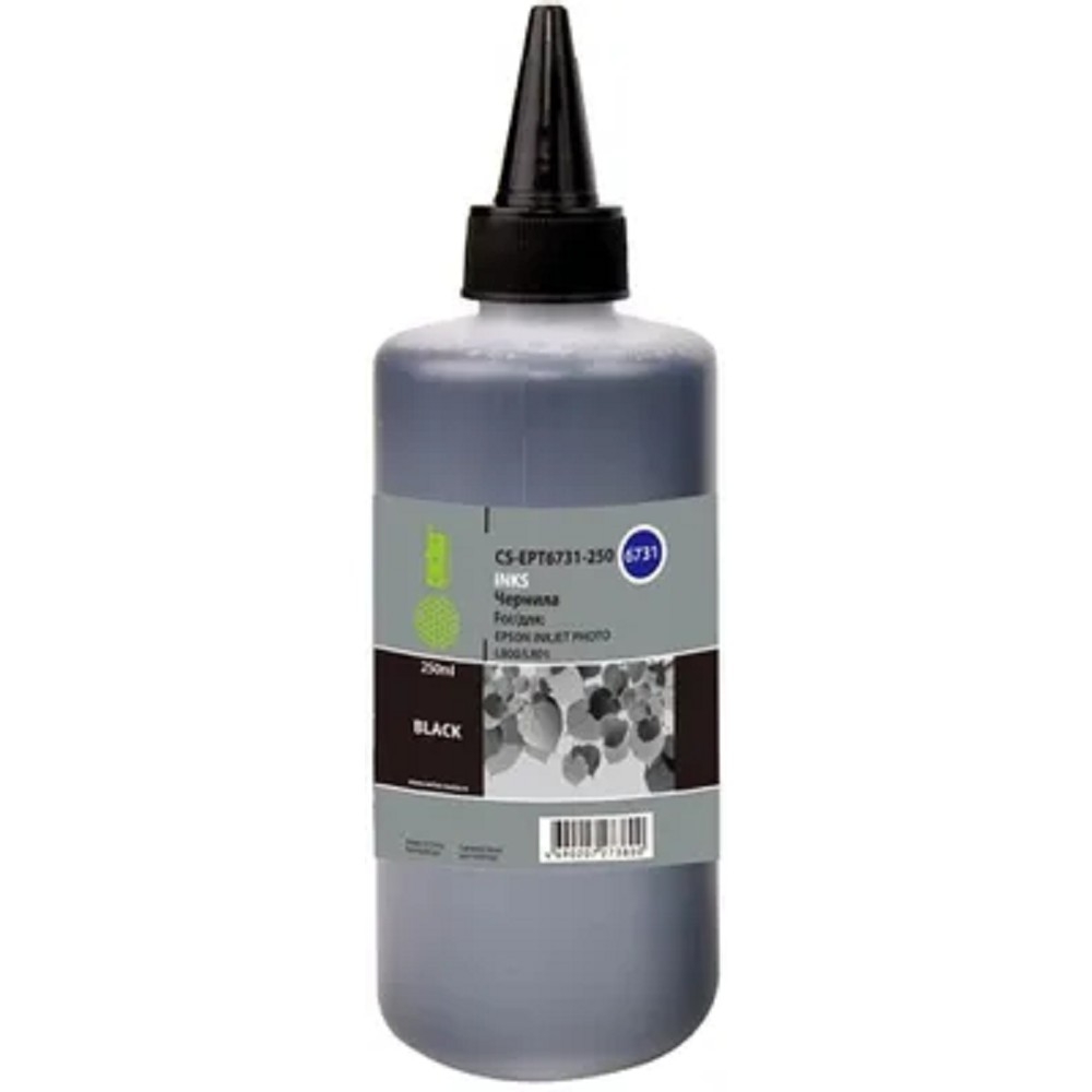 Чернила Cactus CS-EPT6731-250, чёрные, 250 мл, для Epson L800/L810/L850/L1800