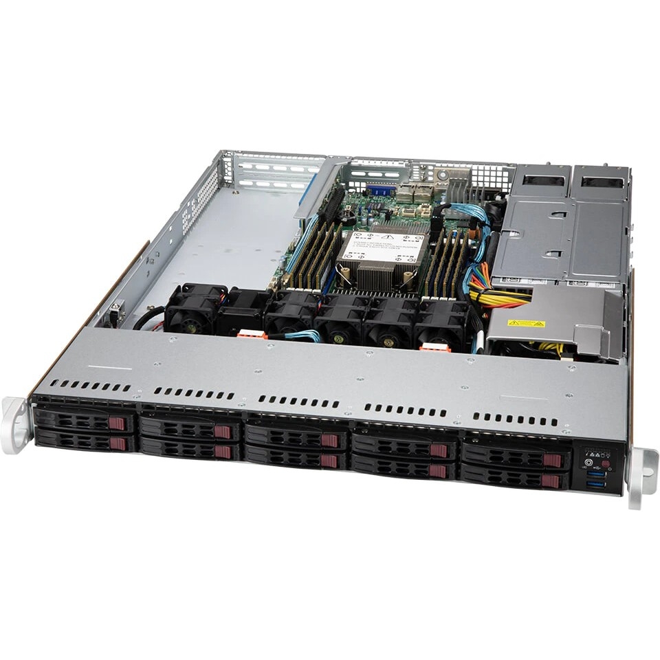 Сервер Supermicro SYS-110P-WTR, 1U, LGA-4189, 8xDDR4, 10x2.5"
