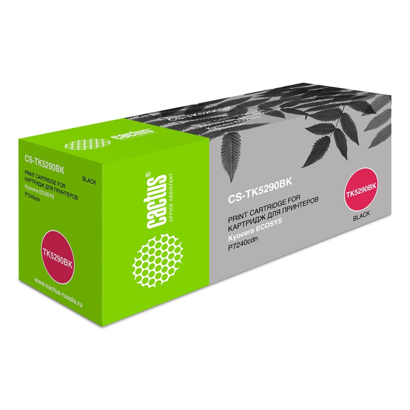 Картридж Cactus CS-TK5290BK, черный, 17000 стр., для Kyocera Ecosys P7240cdn