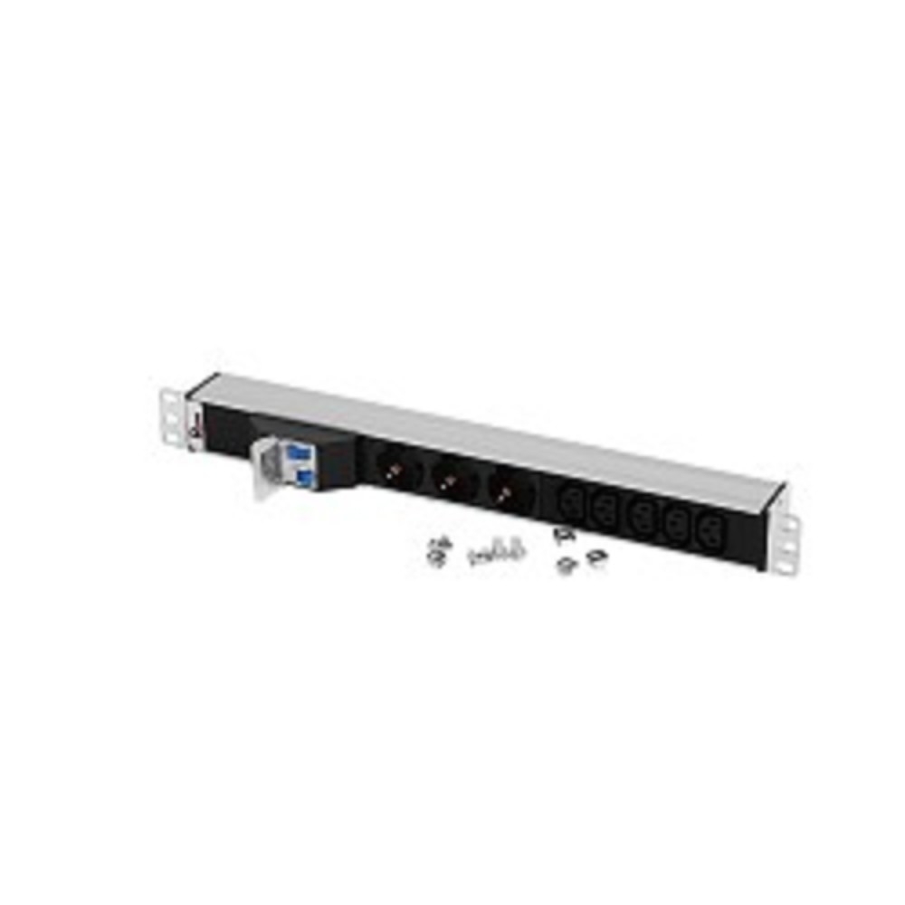 Блок розеток ЦМО R-32-3S-5C13-A-440-K, 32A, 3xSchuko, 5xC13, 1U