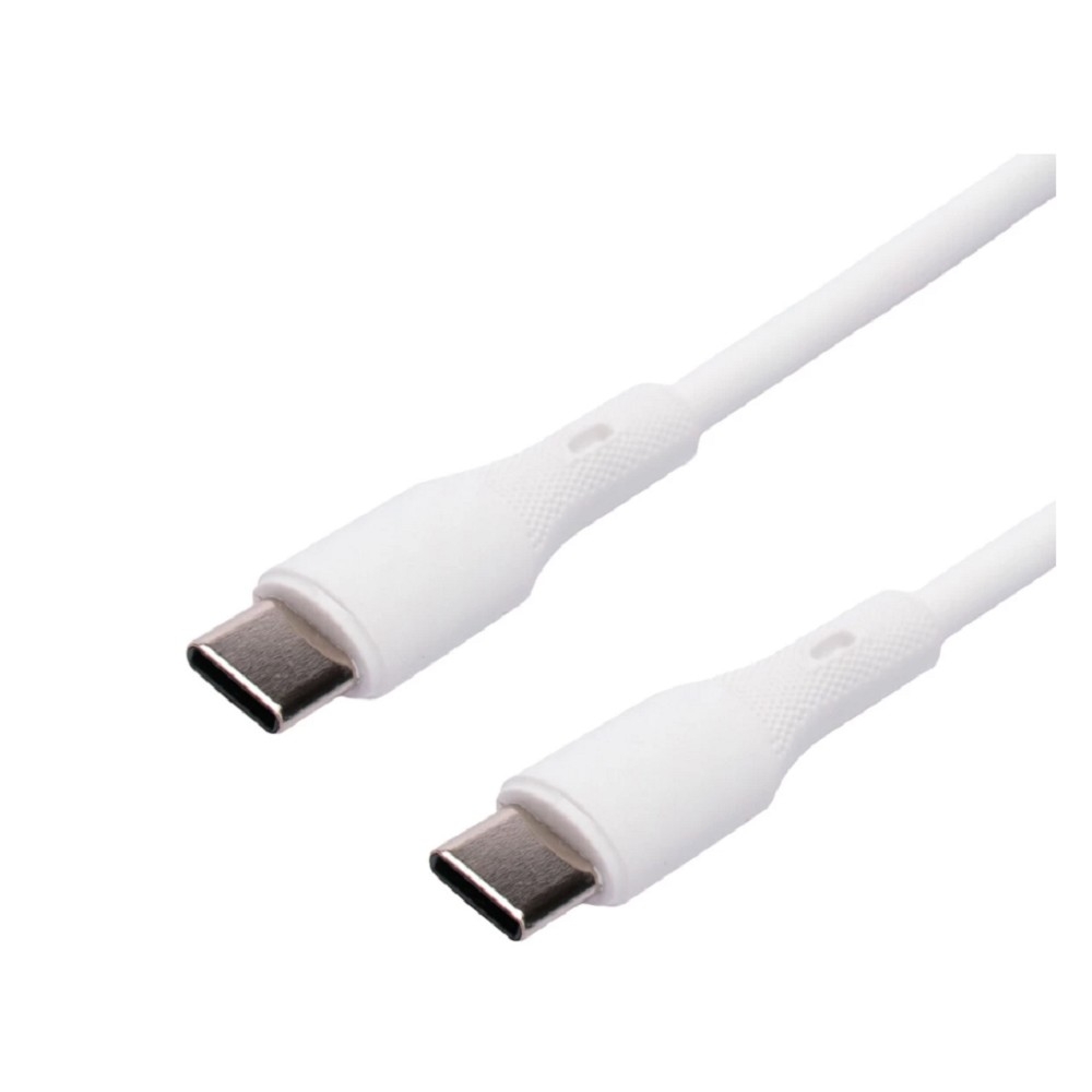 Кабель USB Cablexpert CC-USB2S-CMCM-1M-W, USB 2.0 Type-C — Type-C, 1 м, 3 А, 65 Вт