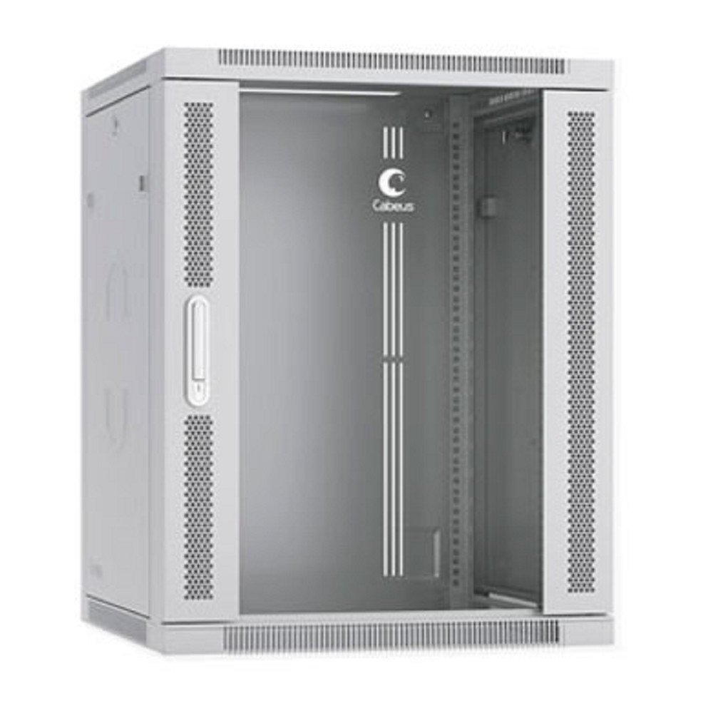 Шкаф телекоммуникационный настенный Cabeus SH-05F-15U60/60-R, 15U, 19", стеклянная дверь, серый
