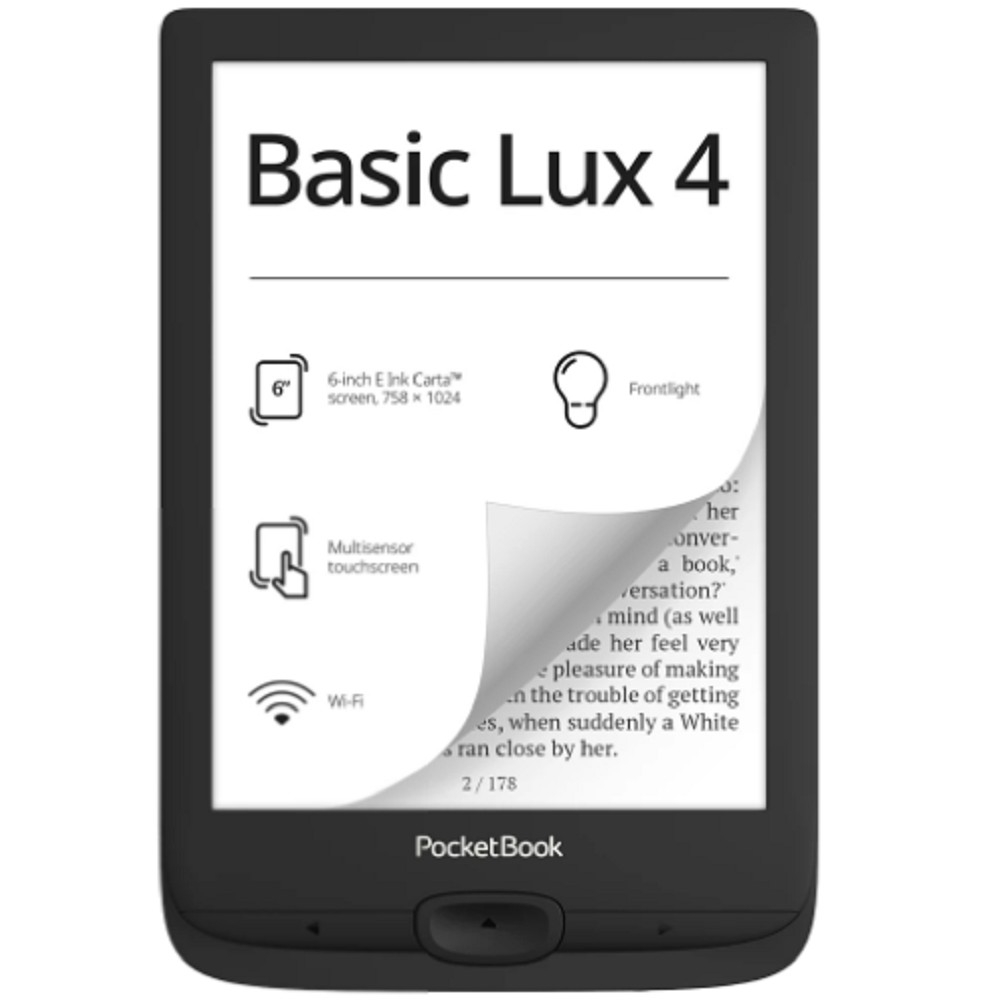 Электронная книга PocketBook PB618-P-WW, Basic Lux 4, 6", E-Ink Carta