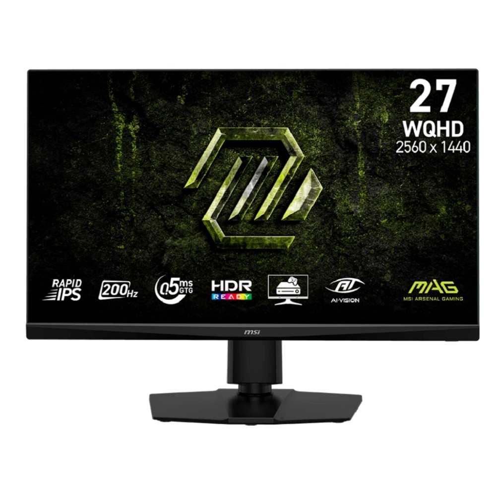 MSI MAG 27" 272QPF E20 Black {IPS 2560x1440 200Hz 0.5ms 300cd 2xHDMI DisplayPort HAS Pivot Vesa}