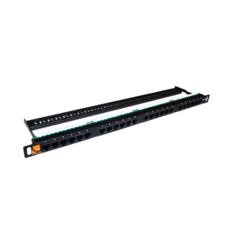 Патч-панель LANMASTER LAN-PPC24U5E, 24×RJ45, кат.5e, UTP, 0.5U