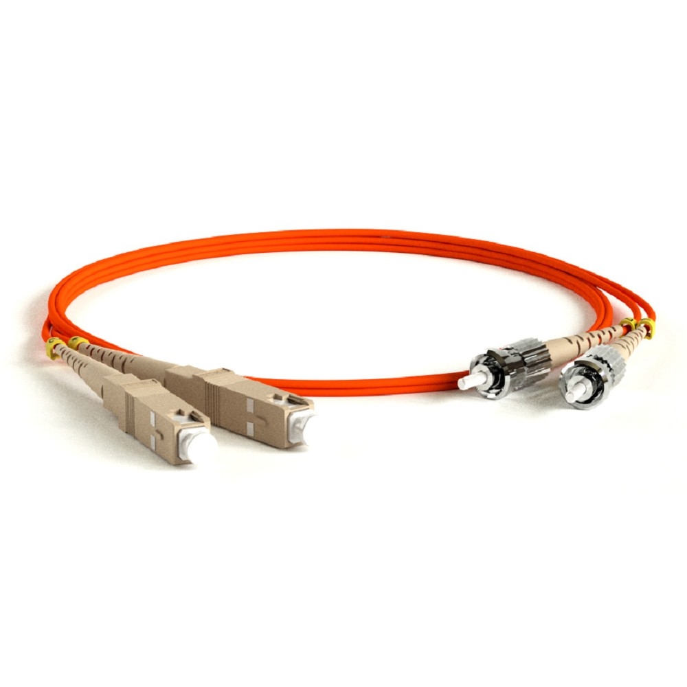 Патч-корд Hyperline FC-D2-50-SC/PR-ST/PR-H-5M-LSZH-OR, MM 50/125, ST-SC, duplex, LSZH, 5 м
