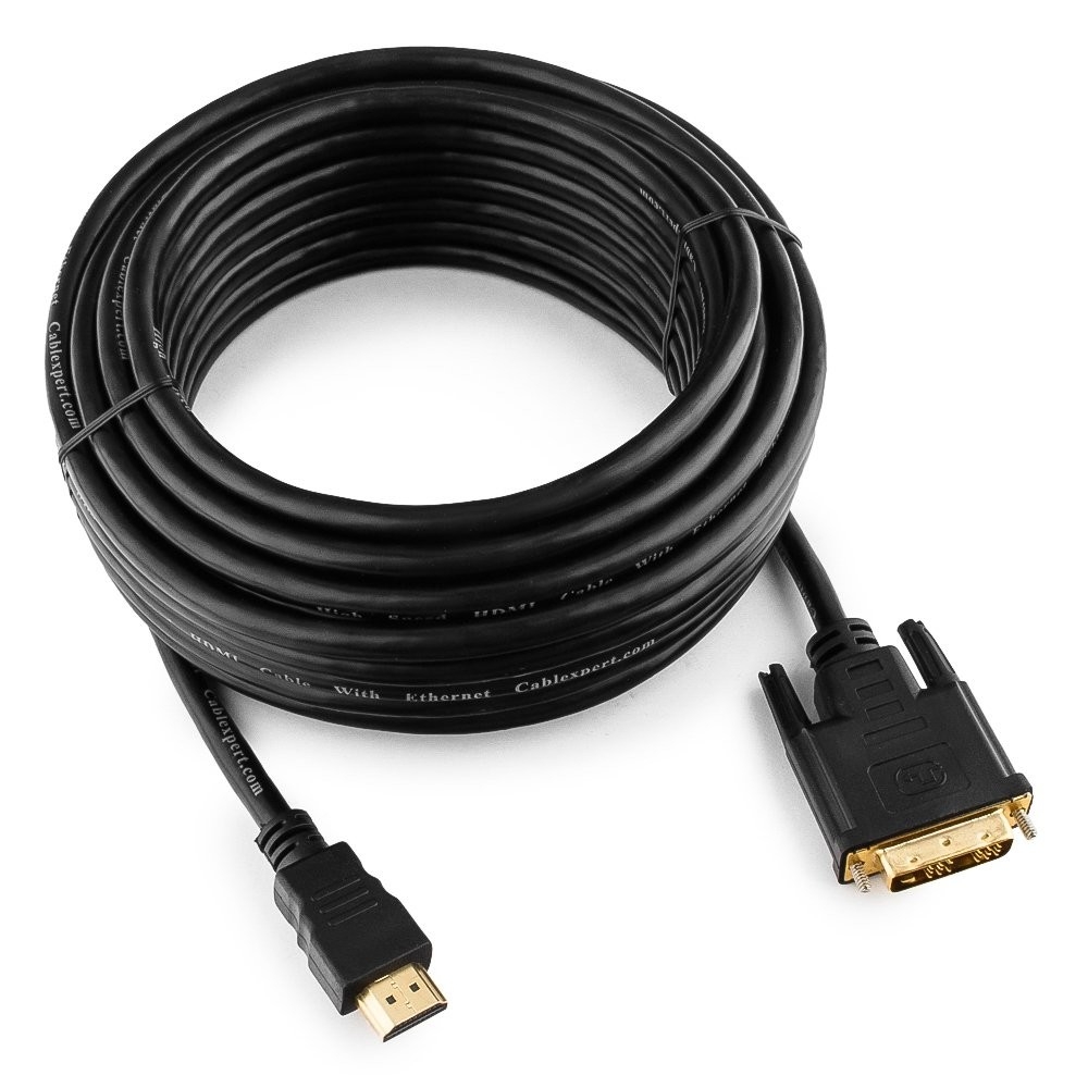 Кабель HDMI-DVI Cablexpert CC-HDMI-DVI-10MC, 10м