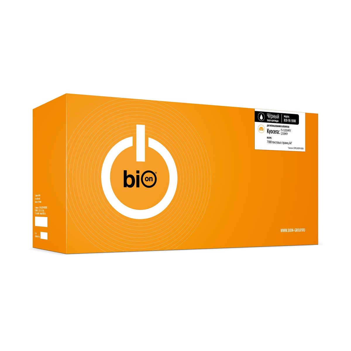 Картридж Bion BCR-TK-590K, для Kyocera FS-C2026MFP, черный, 7000 стр.