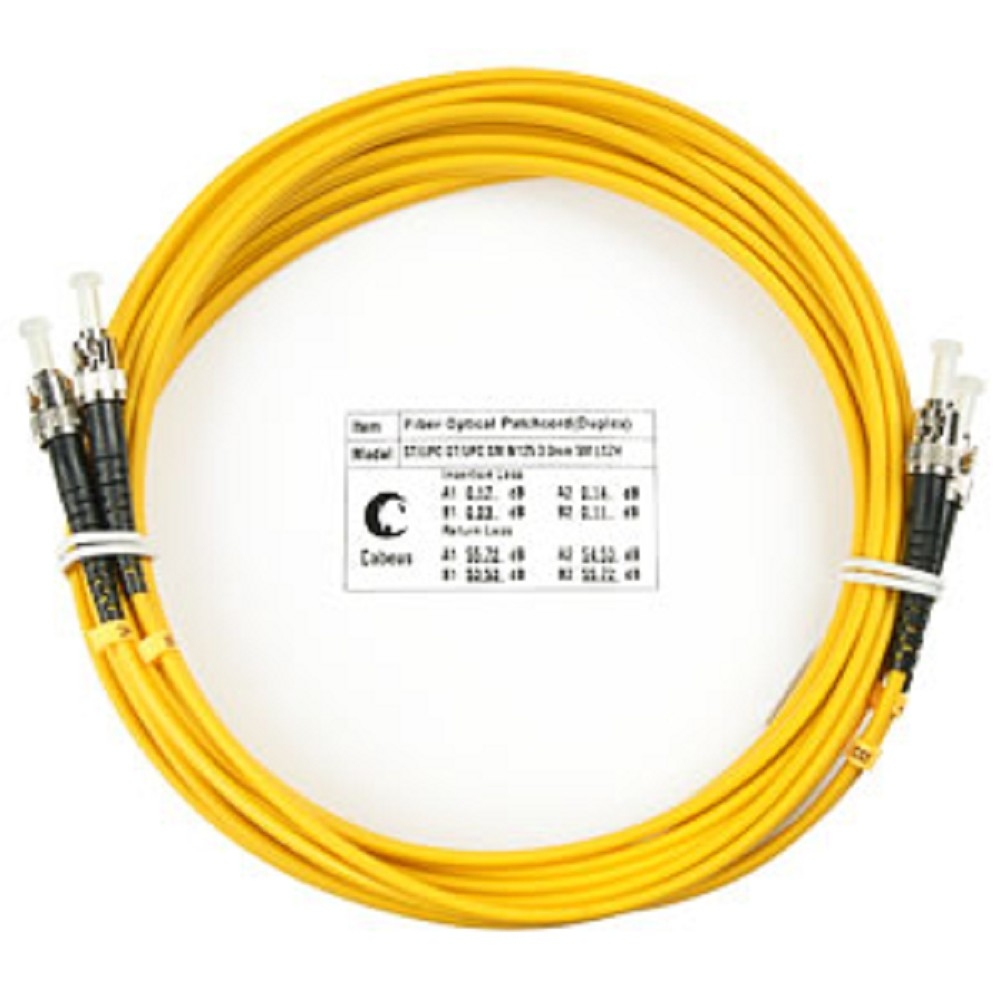 Патч-корд оптический Cabeus FOP(d)-9-ST-ST-20m, duplex ST-ST, 9/125 OS2, 20 м, LSZH