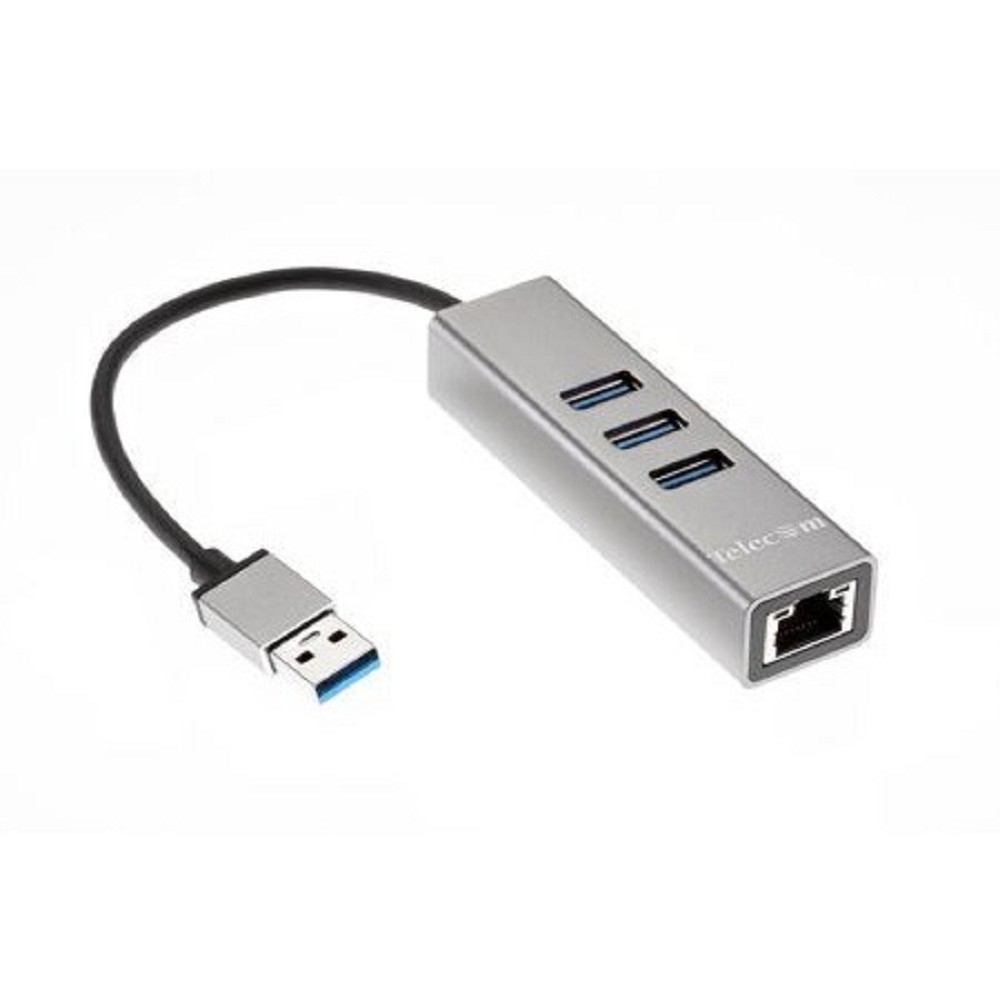 Переходник USB 3.0 — RJ-45 VCOM TA311U, 1000 Мбит/с, 3×USB 3.0, 0.2 м