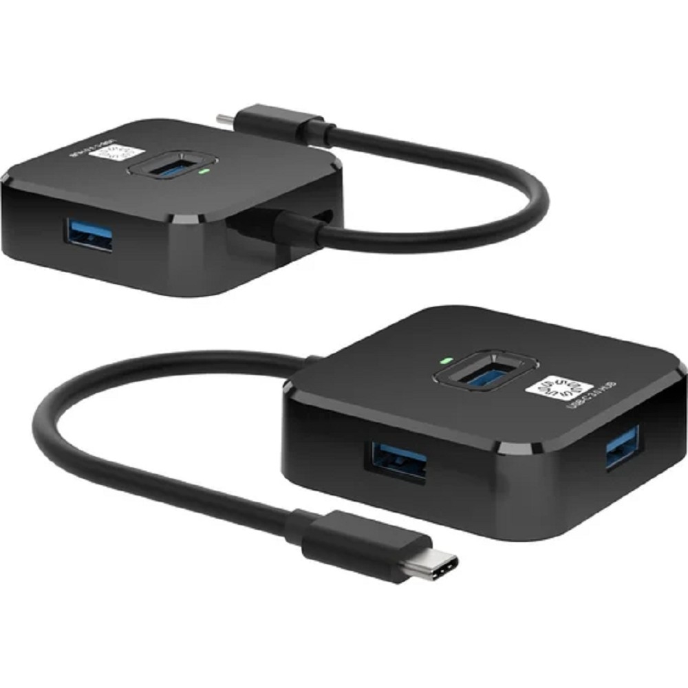 Хаб 5bites HB34C-316BK, USB Type-C на 4×USB 3.0, чёрный