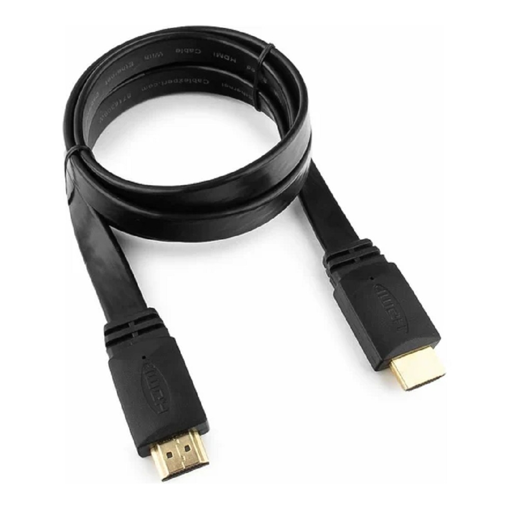 Кабель HDMI Cablexpert CC-HDMI4F-1M, HDMI-HDMI, 1 м, плоский, позолоченные контакты