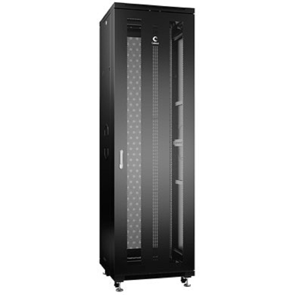 Шкаф монтажный Cabeus ND-05C-42U60/80-BK, напольный, 42U, 600×800мм, перфорированный, черный