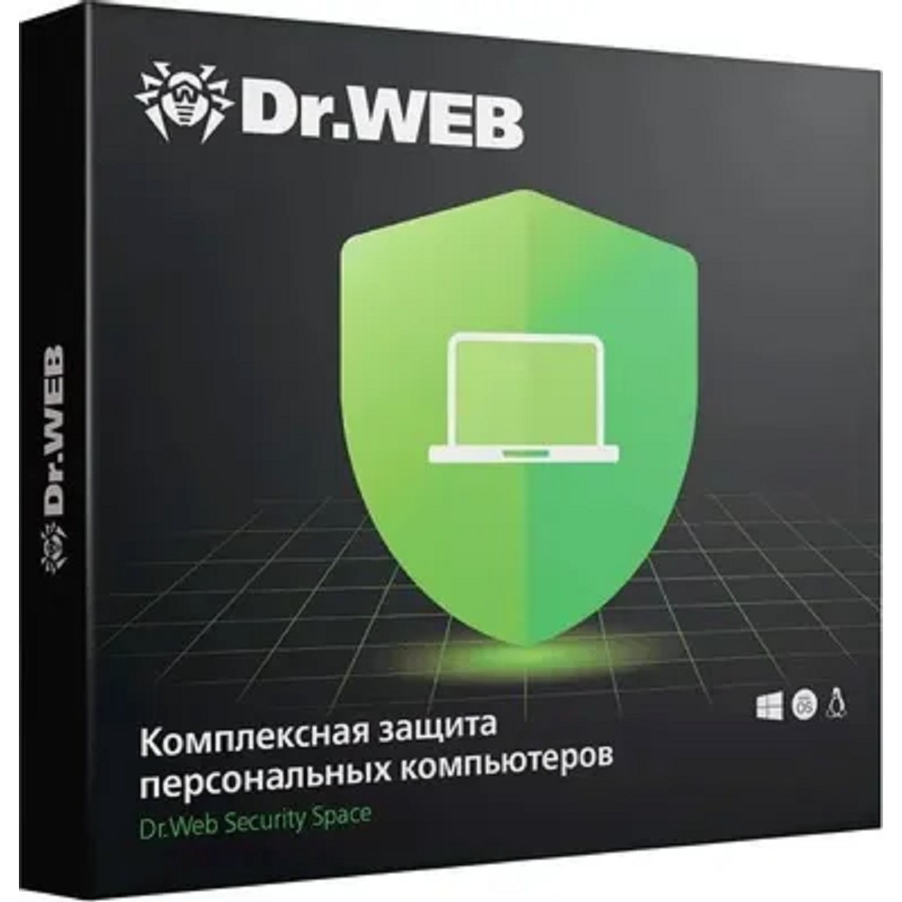 ПО Dr. Web Security Space BHW-B-12M-3-A3, 3 ПК, 12 мес, BOX