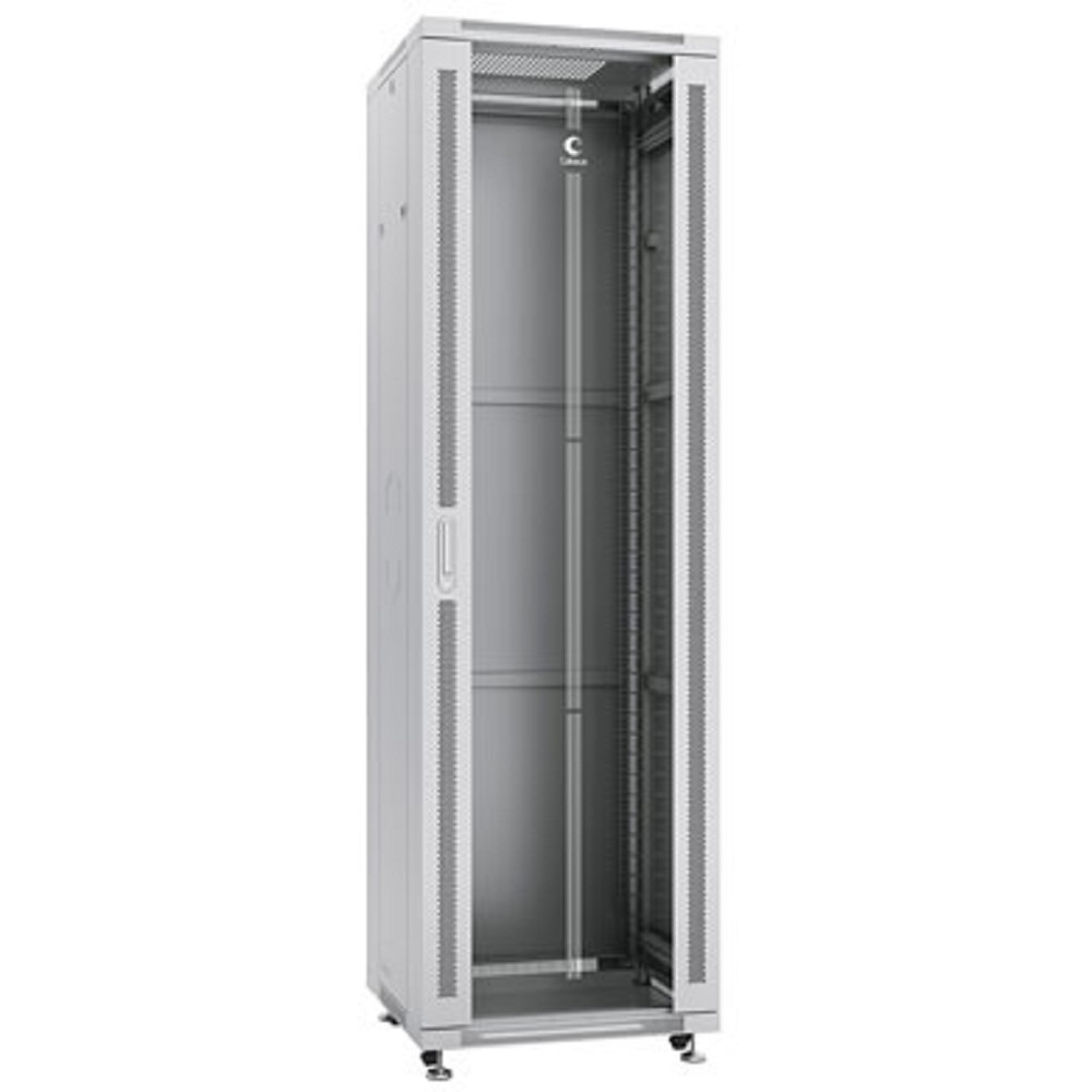 Шкаф Cabeus SH-05C-42U60/100, 42U, 600x1000 мм, стекло/металл, серый