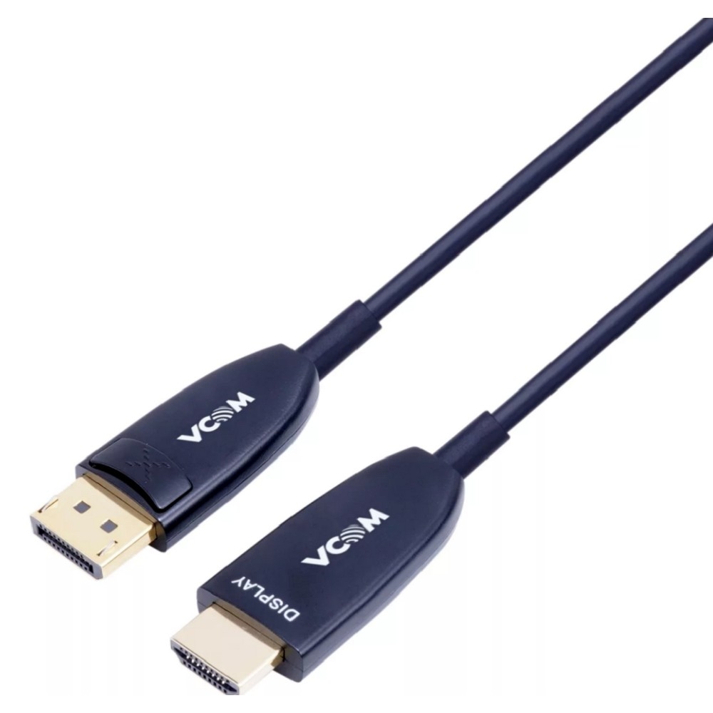 Кабель VCOM D3752B-15.0, активный оптический DP 1.2 → HDMI 2.0, 15 м