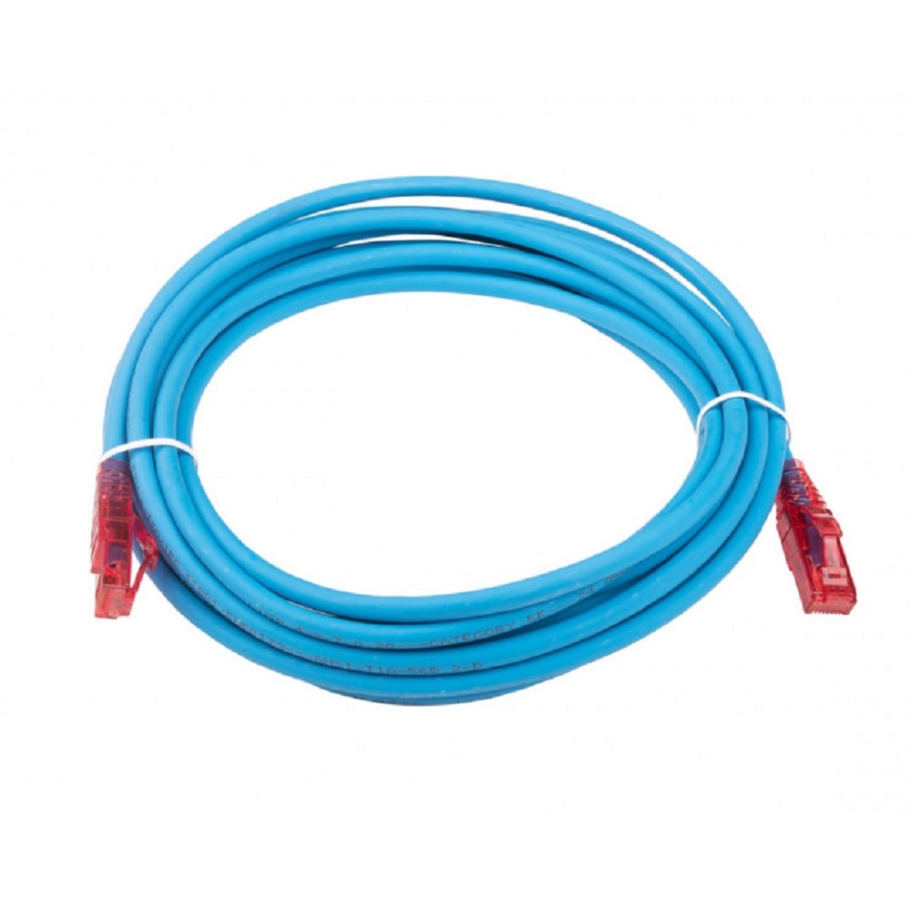 Патч-корд Hyperline PC-LPM-UTP-RJ45-RJ45-C5e-5M-LSZH-BL, U/UTP, Cat.5e, LSZH, 5м, синий