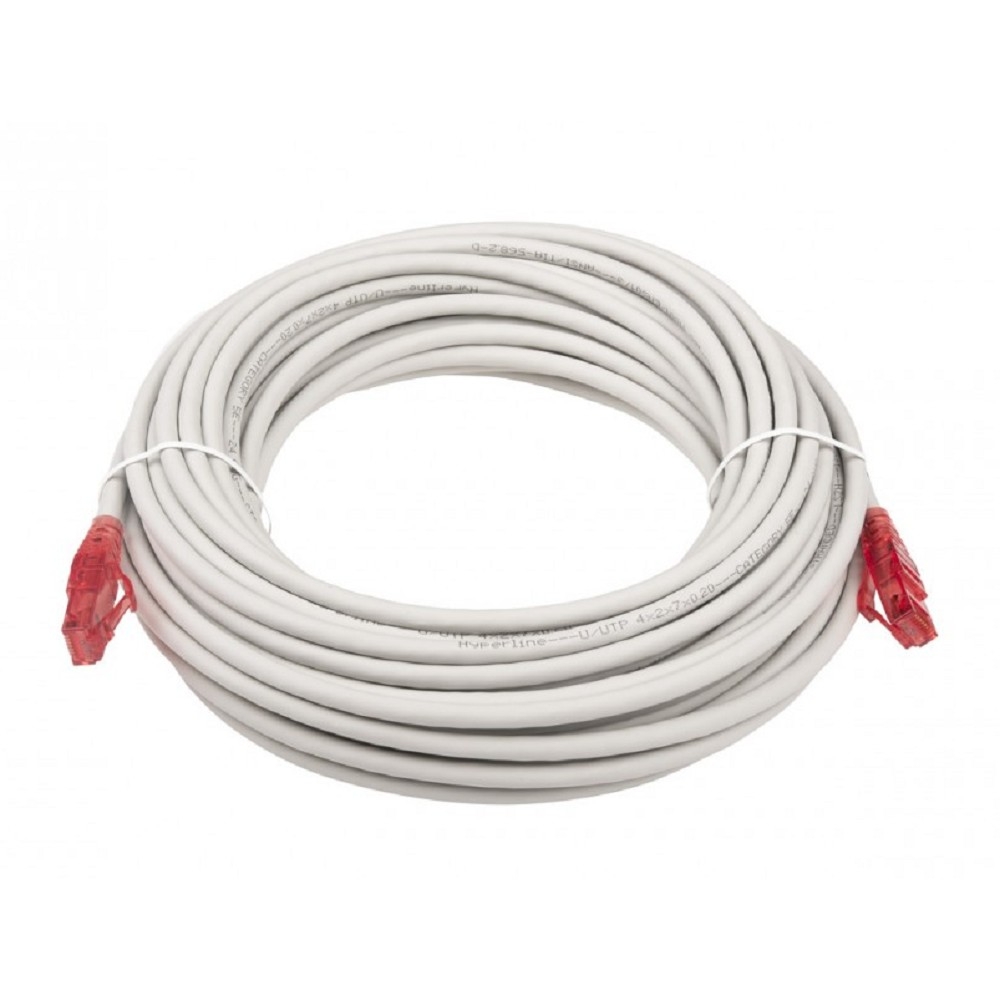 Патч-корд Hyperline PC-LPM-UTP-RJ45-RJ45-C5e-10M-LSZH-GY, Cat.5e, U/UTP, 10м, LSZH