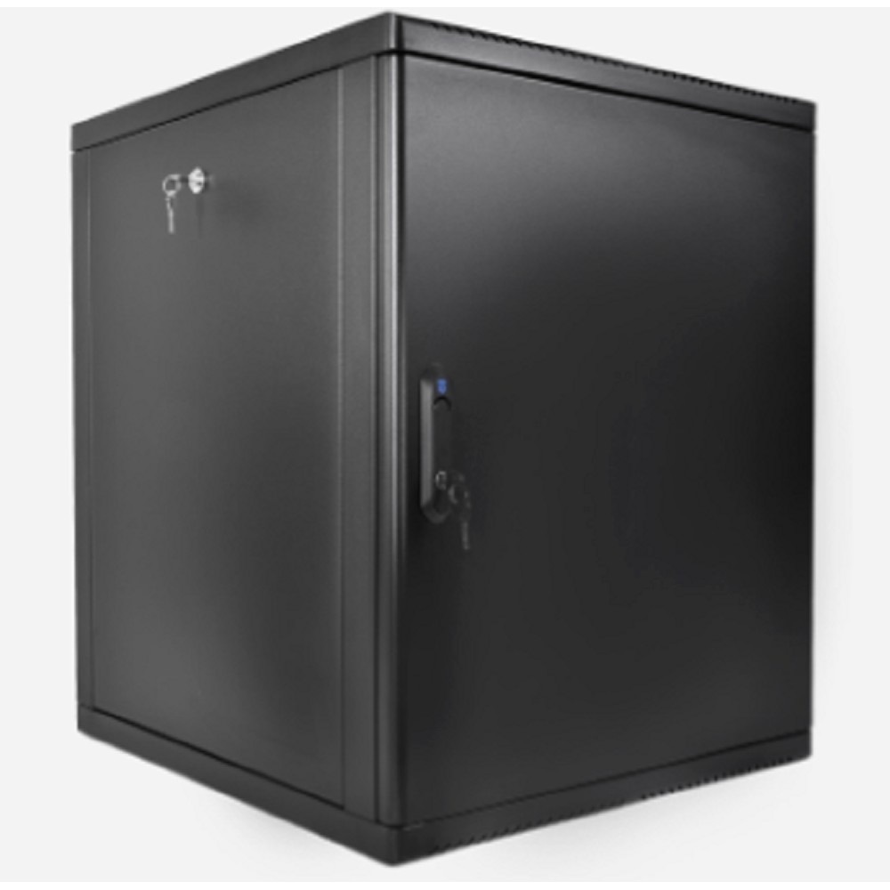 Шкаф настенный ЦМО ШРН-М-12.650.1-9005, 12U, 600×650 мм, металл, 120 кг, чёрный