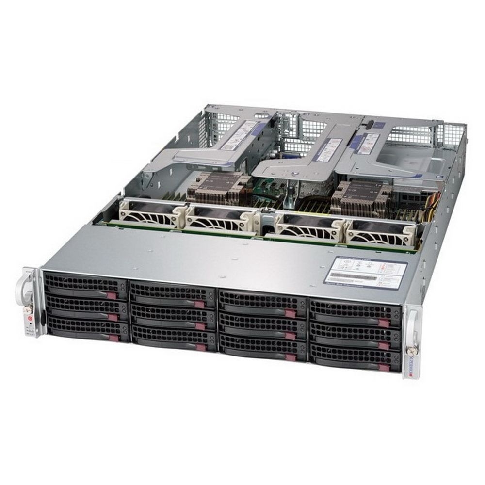 Серверная платформа Supermicro PIO-6029U-E1CR4-1-FT019, 2U, LGA 3647, 12×3.5", 2×1300 Вт