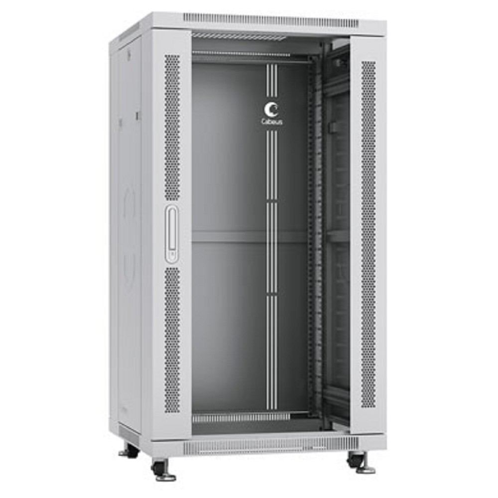 Шкаф телекоммуникационный Cabeus SH-05C-22U60/80, напольный, 22U, 600×800мм, стеклянная дверь