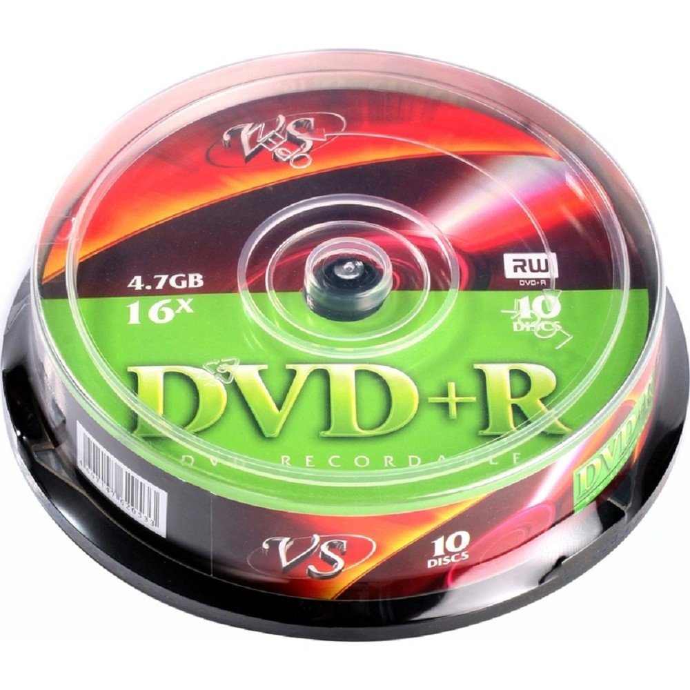 Диск DVD+R VS (PERFEO) VSDVDPRCB1001, 4.7 ГБ, 16x, Cake Box, 10 шт