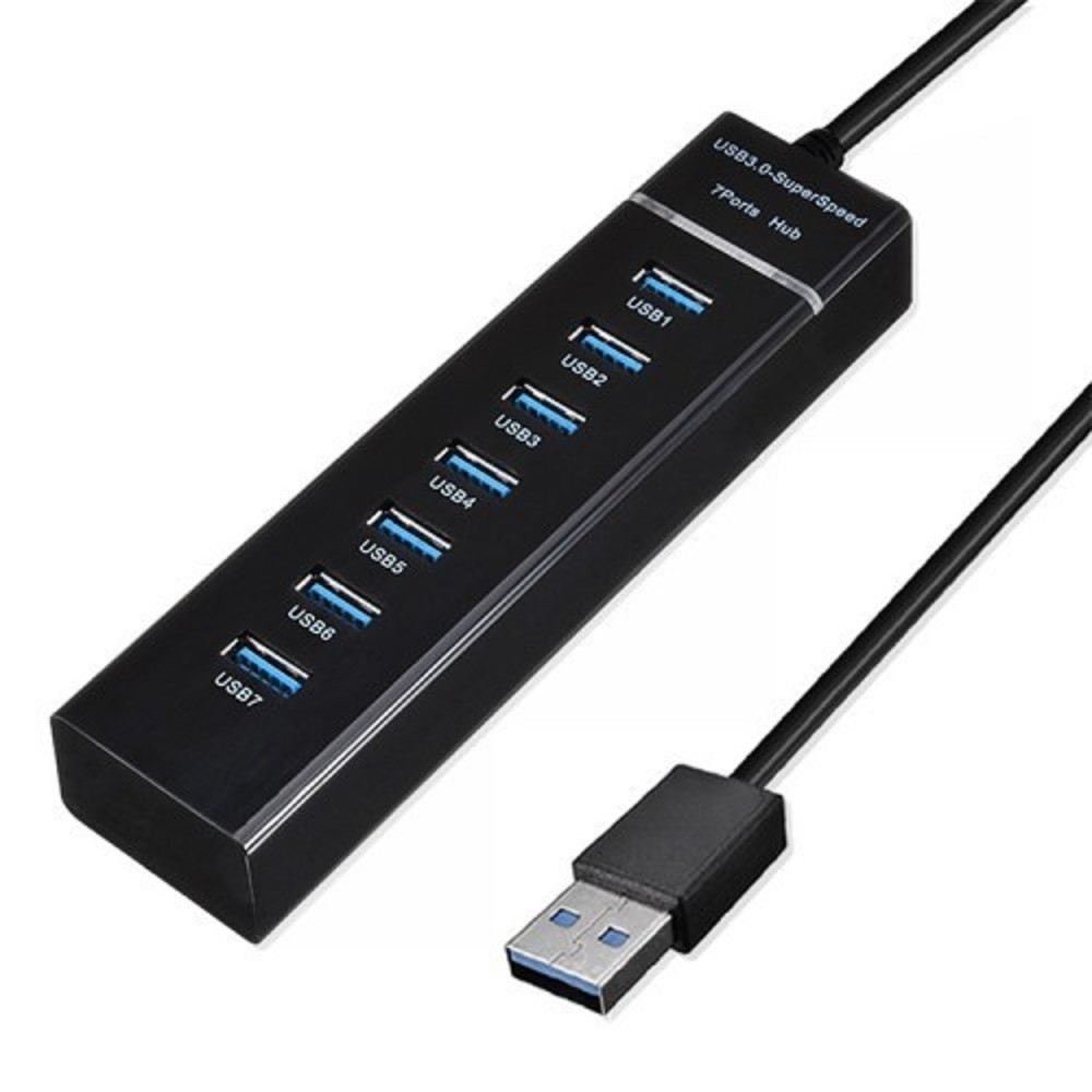USB-хаб KS-is KS-568, 7×USB 2.0, с БП