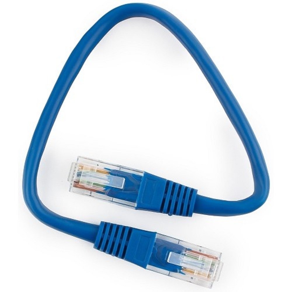 Патч-корд Cablexpert PP10-0.25M/B, UTP, кат.5e, 0.25 м, синий
