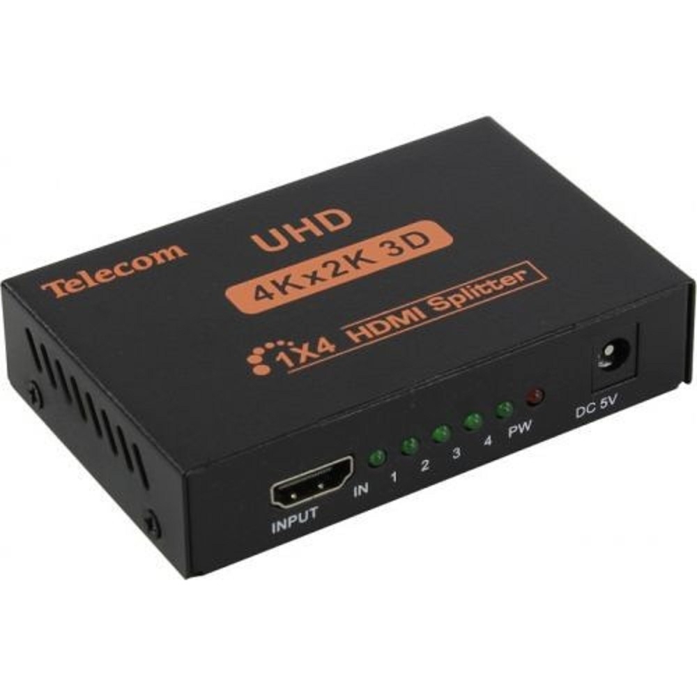 Разветвитель HDMI Telecom TTS7005, 1→4, 4K@30Hz