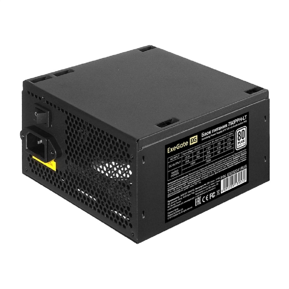 Блок питания ExeGate EX292341RUS-OEM, 750W, 80 PLUS, ATX