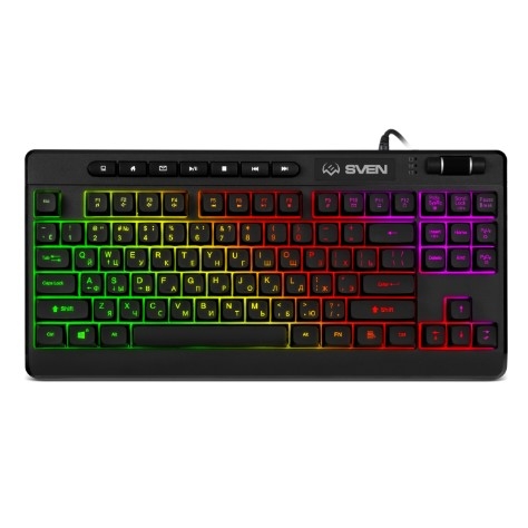 Клавиатура SVEN SV-021900, проводная, игровая, RGB