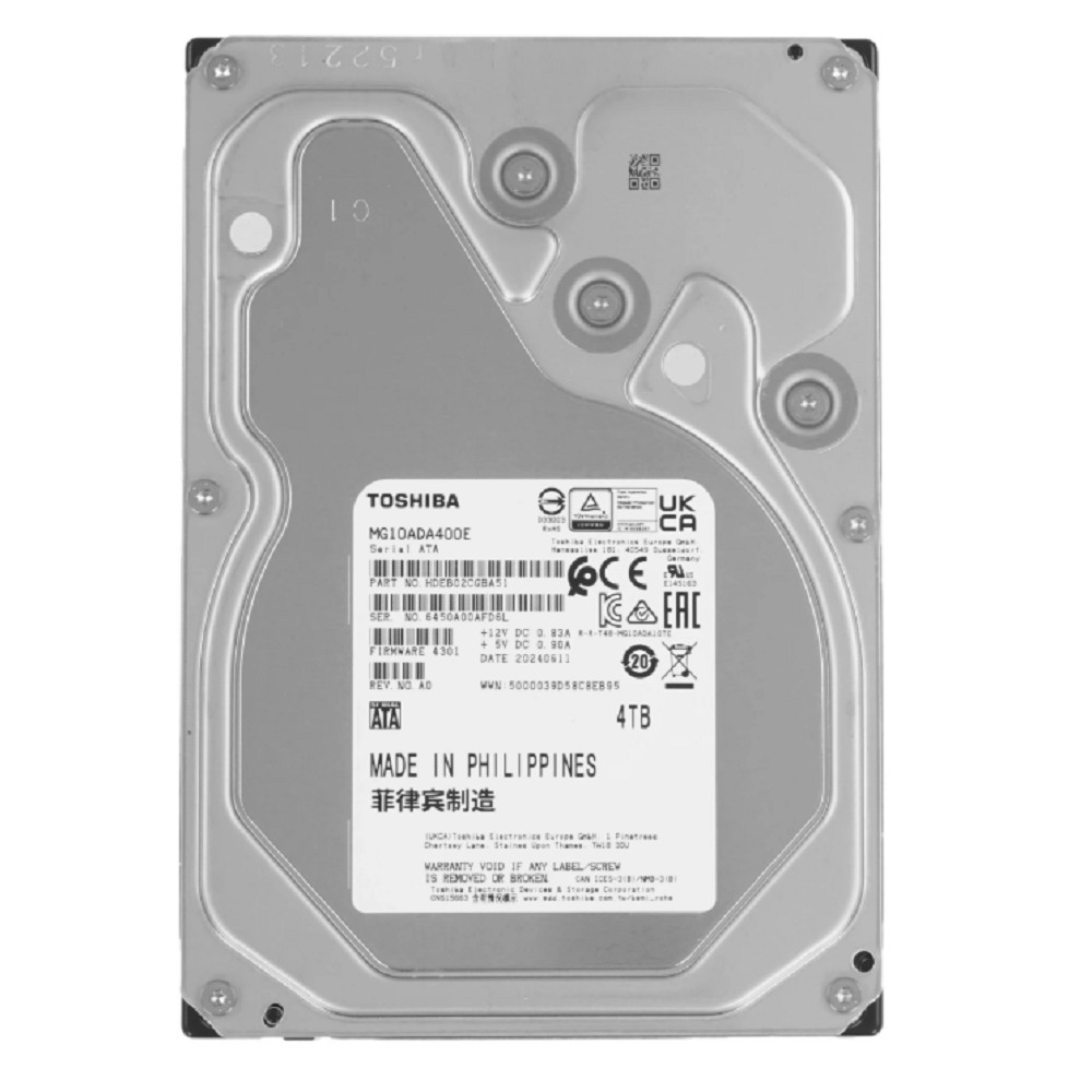 Жесткий диск Toshiba MG10ADA400E, 4TB, 3.5", SATA III, 7200RPM