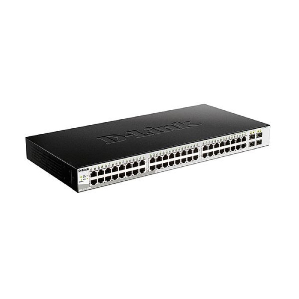 Коммутатор D-Link DGS-1210-52/ME/B2A, L2, 48×1GbE, 4×SFP, 1U
