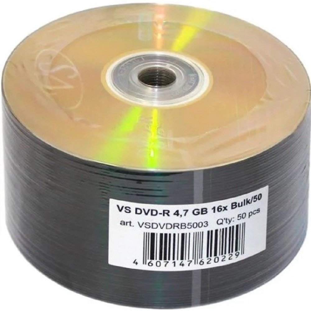 Диск DVD-R VS (PERFEO) VSDVDRB5003, 4.7 ГБ, 16x, Bulk 50 шт