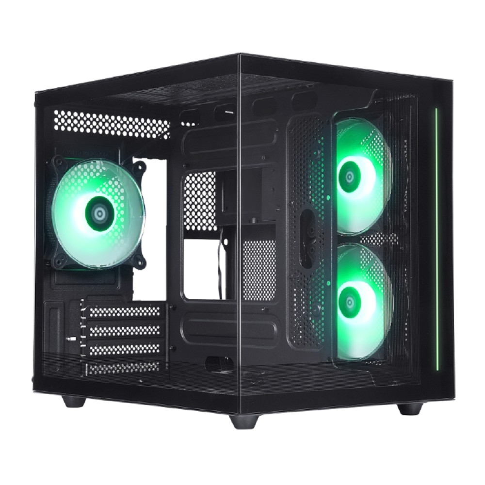 Корпус DEFENDER NovaCube 25103, Mini-Tower, M-ATX, 3×12см ARGB