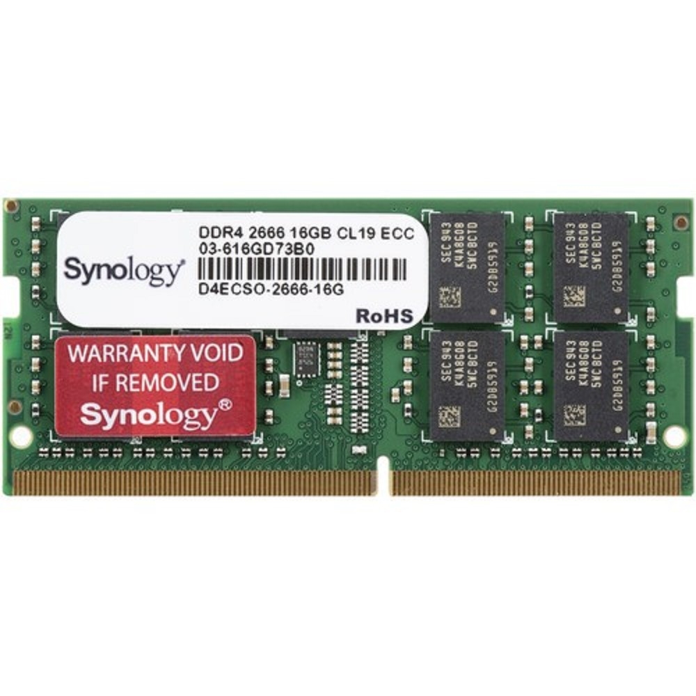 Модуль памяти Synology D4ECSO-2666-16G, DDR4 ECC SO-DIMM, 16 ГБ, 2666 МГц