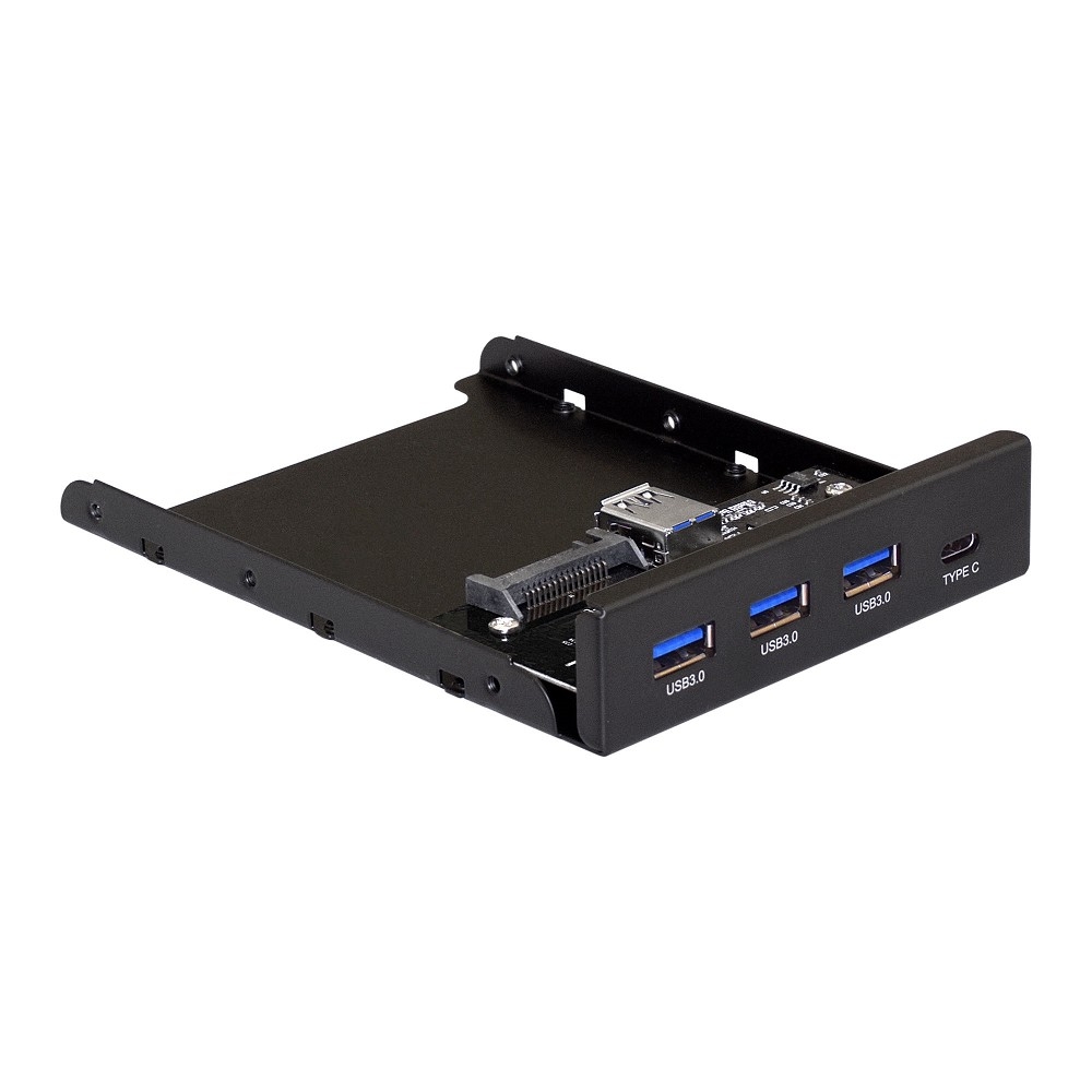 Планка USB EXEGATE U3H-623 EX283579RUS, 3,5", 3×USB 3.0 + Type-C