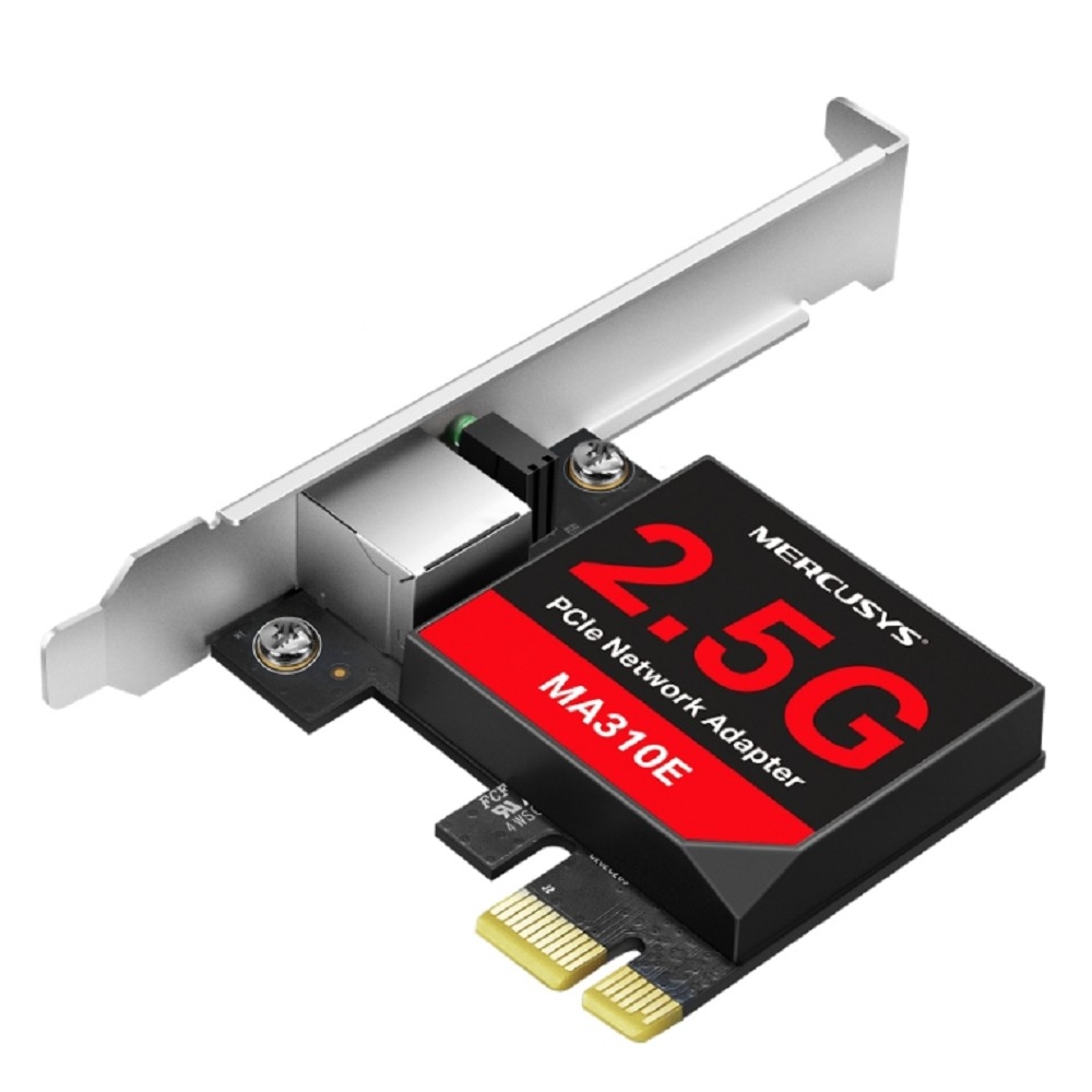 Сетевая карта Mercusys MA310E, PCI Express 1x, 1×2.5 Гбит/с RJ-45
