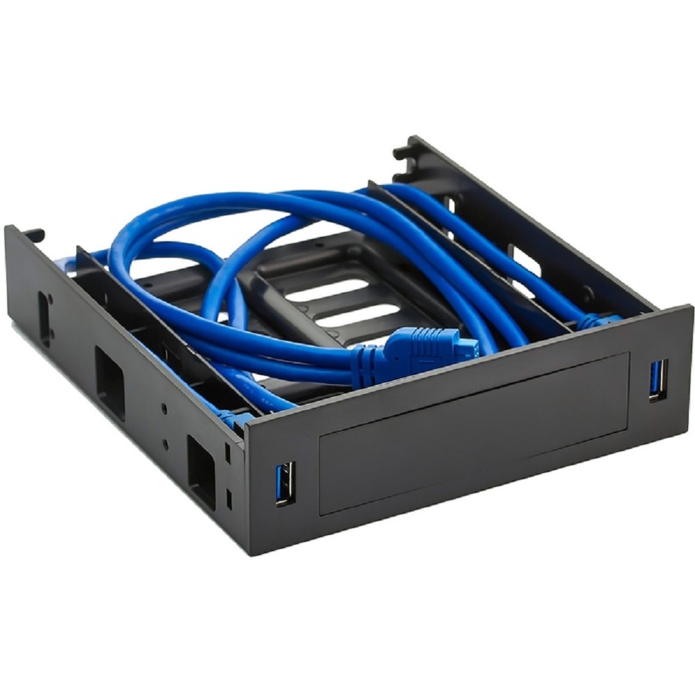 Переходник ExeGate EX280445RUS, HDD 2.5/3.5" в 5.25", 2×USB 3.0
