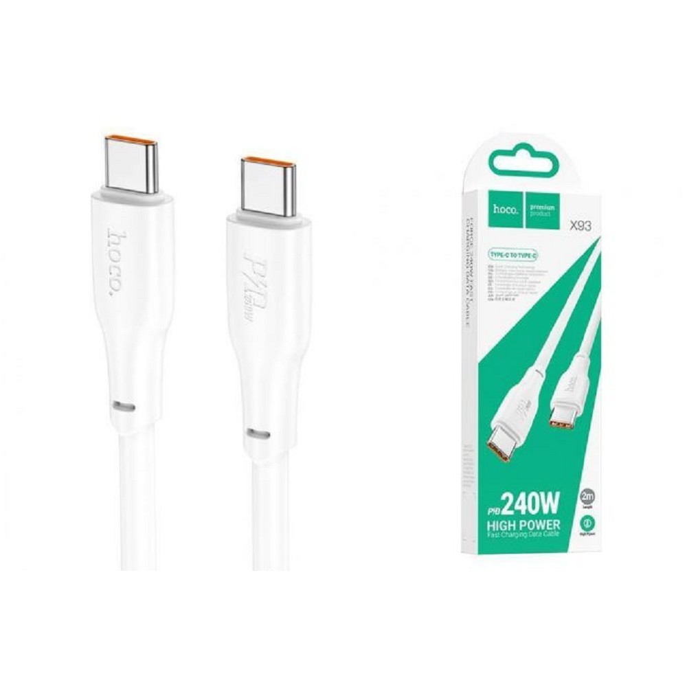 Кабель Hoco HC-90699, Type-C - Type-C, 1м, 60W, PD, белый