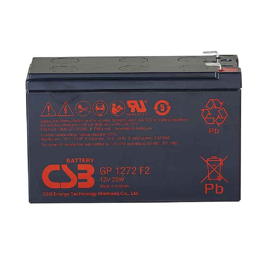 Аккумулятор для ИБП CSB GP1272 F1, 12 В, 7 А·ч, AGM, клеммы F1