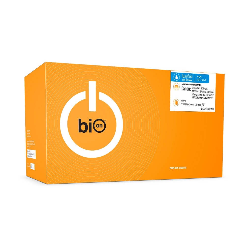 Картридж Bion BCR-C046HC, голубой, с чипом, 5000 стр.