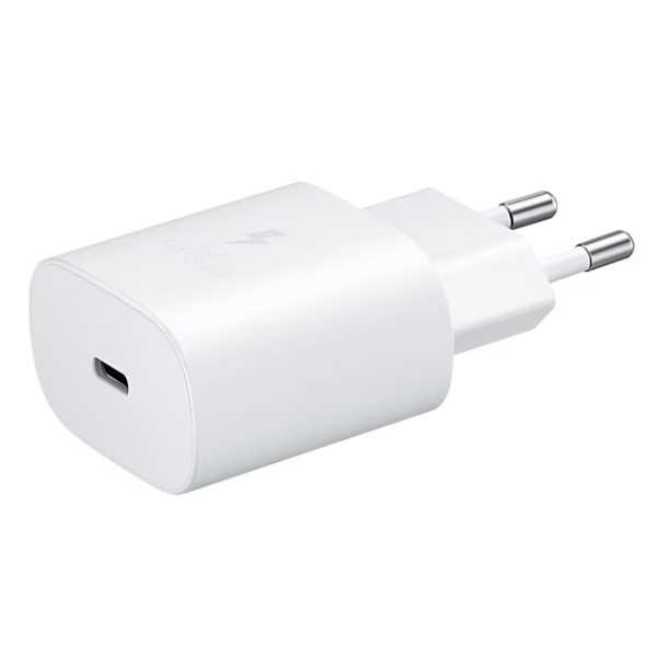 Зарядное устройство Samsung EP-TA800NWEGEU, 25 Вт, USB-C, Super Fast Charging, белый