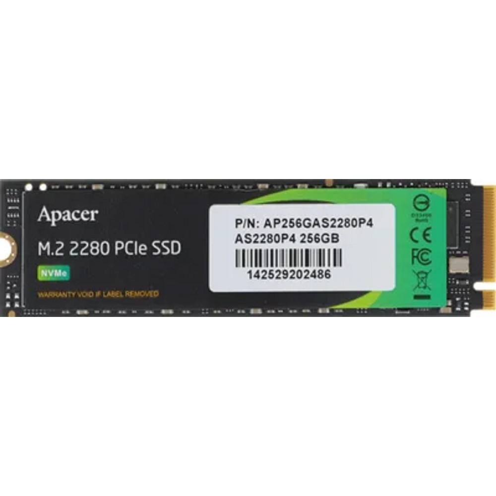 SSD Apacer AS2280P4 AP256GAS2280P4-1, 256 ГБ, M.2 NVMe PCIe 3.0, 2100/1300 МБ/с