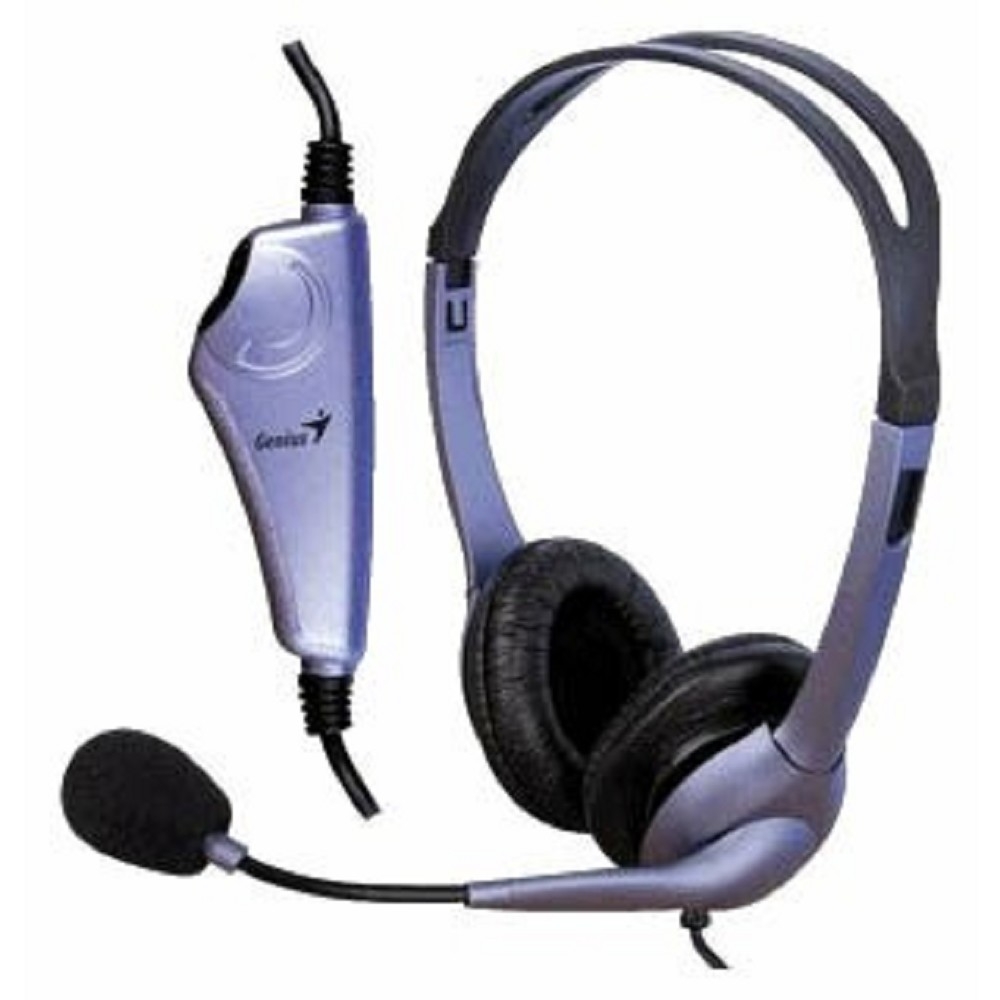 Гарнитура Genius HS-04S, накладная, 3.5 мм mini-jack, 32 Ом, 105 дБ