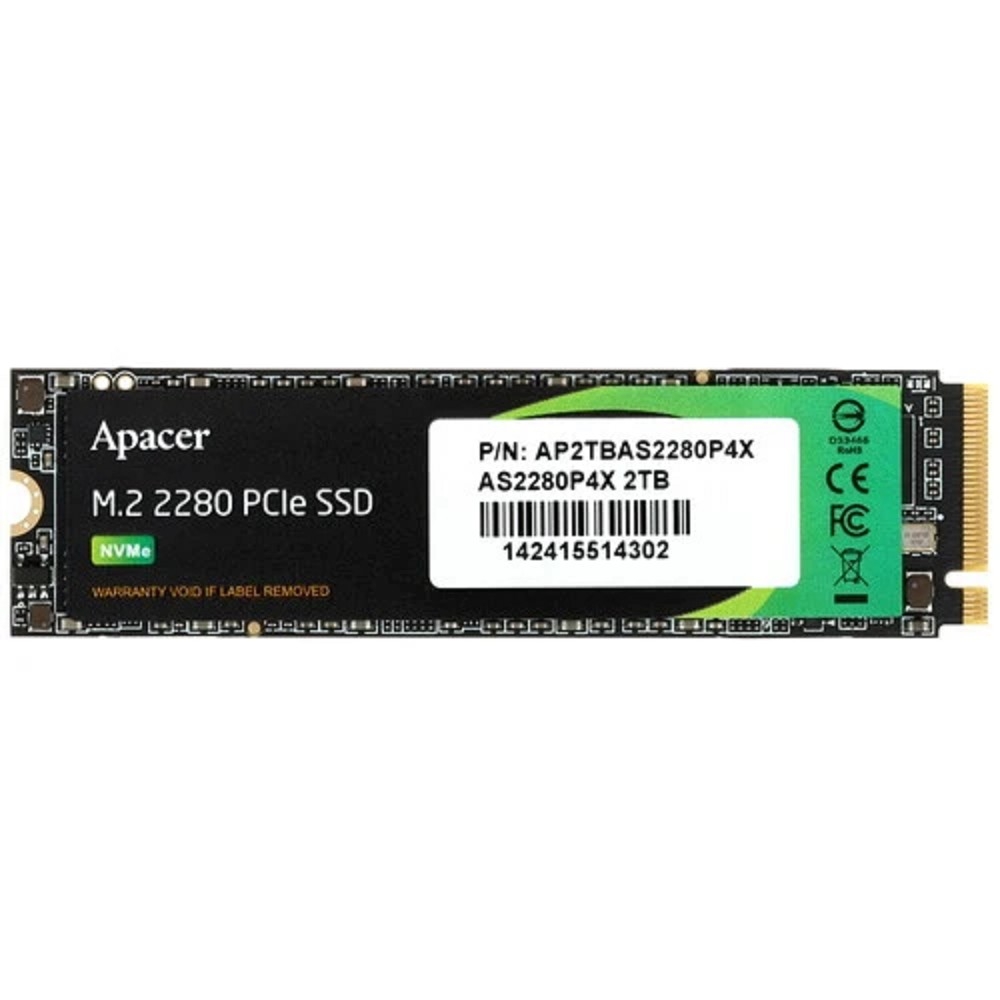 SSD Apacer AP2TBAS2280P4X-1, 2TB, M.2 PCIe Gen3x4, NVMe