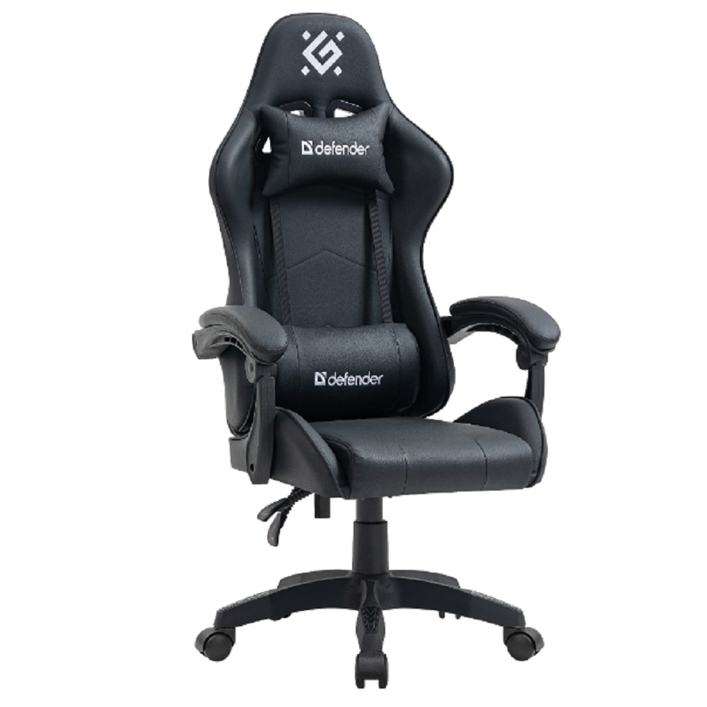 Кресло игровое Defender Dayto 64474, экокожа, до 120 кг, черное