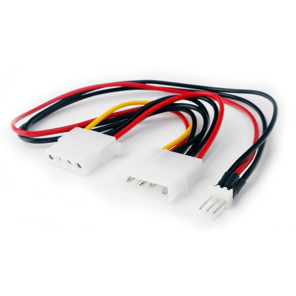 Кабель-разветвитель питания Cablexpert CC-PSU-5, Molex 4-pin — Molex 4-pin + FAN 3-pin, 15 см