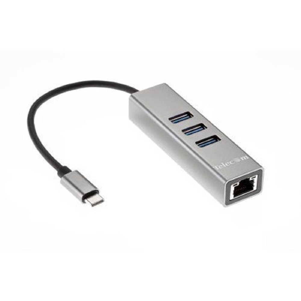 Переходник Telecom TA311C, USB Type-C → RJ-45 + 3×USB 3.0