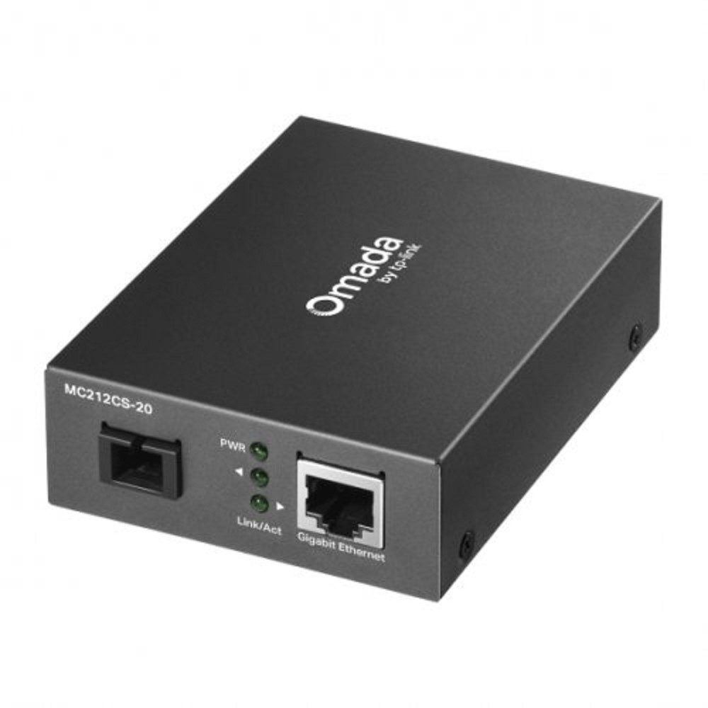 Медиаконвертер TP-Link MC212CS-20 Omada, 1GbE, SC/UPC, WDM, 20 км